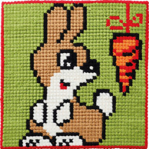 Broderisett til barn - kanin med gulrot