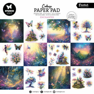 Studio Light Collage Paper Pad 8x8inch - Enchanted