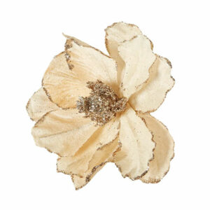 Hvit julestjerne m/klype 15cm