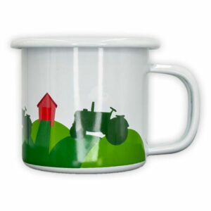 Blafre emaljekopp 2,5dl - Traktor og låve