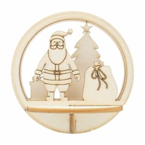 Figursett i tre – Julekule Ø: 78mm – Julenisse