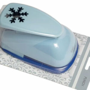 Easy punch blå snøfnugg 4cm