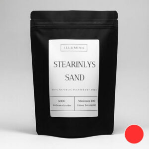 Illumina Stearinlyssand RØD med 10 veker - 500 gr