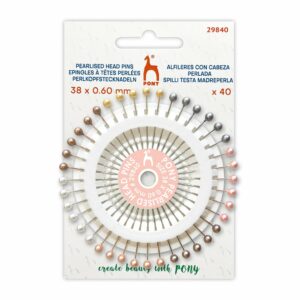 Pony Knappenåler perlehoder 40stk 38×0,60mm – Mix