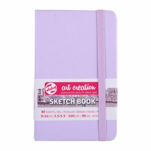 Art Creation Skissebok m/strikk 140g 9x14cm – Pastel Violet