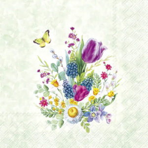 IHR serviett kaffe vår - loving spring wreath light green