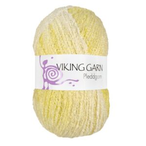 Viking Garn Pleddgarn - 745 hvit/gul
