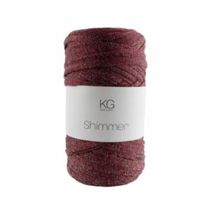Shimmergarn 48 Burgunder/sølv
