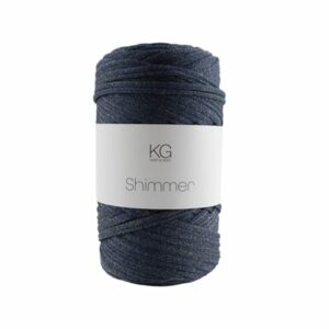 Shimmergarn 35 mørkblå/gull