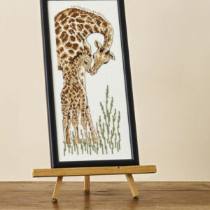 Broderisett - giraff med unge