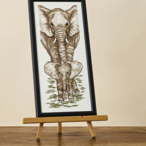 Broderisett - elefant med unge