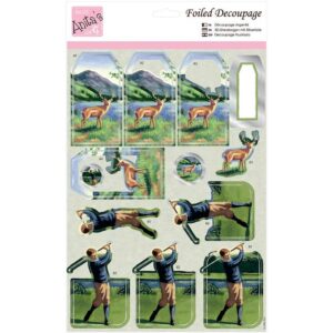 foiled decoupage - highlind golf