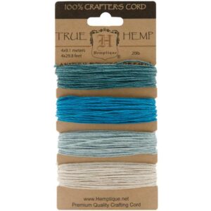 Hemp cord set - aquamarine