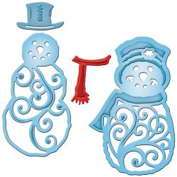 Spellbinder Mr and Mrs Snowman