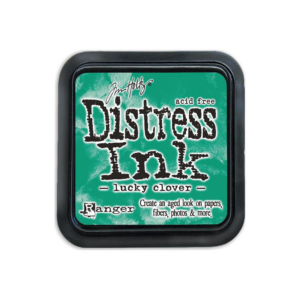 Distress ink lucky clover