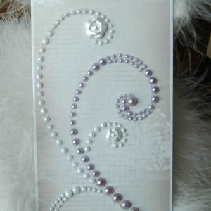 perleswirl - hvit og lilla