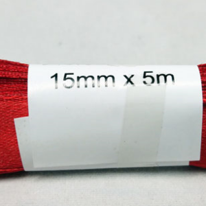 røde silkebånd 15mm x 5m