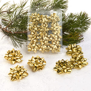 sløyfer til pakker gull 12stk