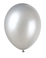 Ballonger 8pk perlemor - sølv