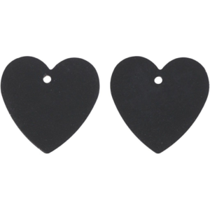 Hjerte 16x17mm 4stk sort