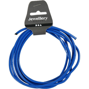 Lærsnor 4mmx2m blå