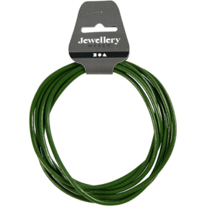 Lærsnor 4mmx2m grønn