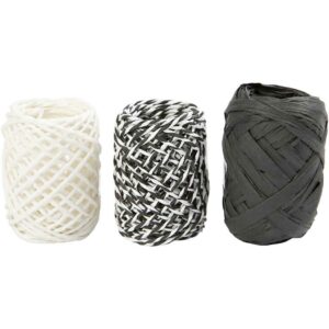 papirsnor 3x10m sort/hvit