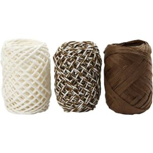 papirsnor 3x10m beige/brun