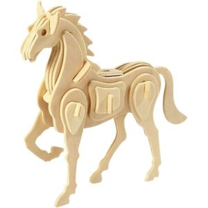 3D puzzle hest