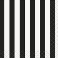 Servietter black stripe bev.