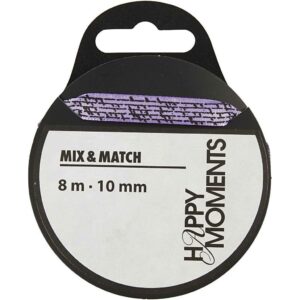 satengbånd m/print 10mmx8m lilla