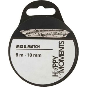 satengbånd m/print 10mmx8m brun