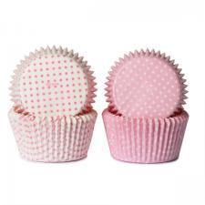 muffinsform rosa miniprikk 100stk