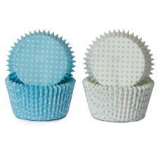 muffinsform lysblå miniprikk 100stk