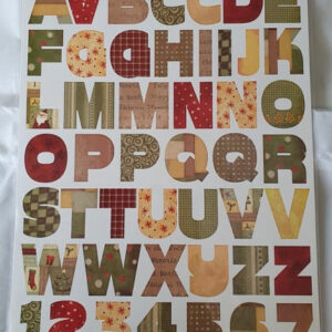 stickers alfabet brun/grønn jul