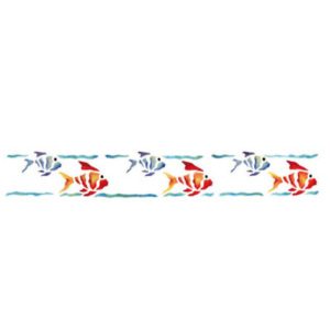 BRICO Self-adhesive stencil Fish 11 x 70 cm