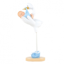 STORK M/BLÅ BABY, 10 CM