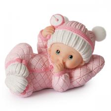 baby liggende rosa 15x10cm