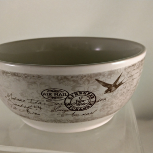 Skål svale m stempelmotiv