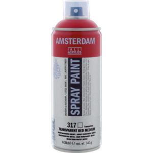 Amsterdam spray 400ml, 317 transp. red medium
