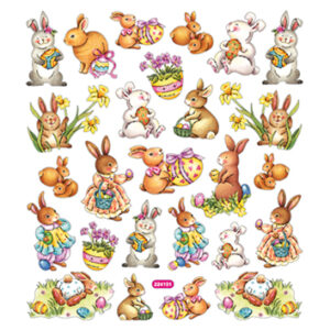 Klistremerker - påskeharer