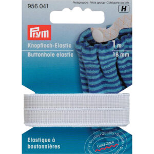Prym Knappehullstrikk 18mm 1m – Hvit