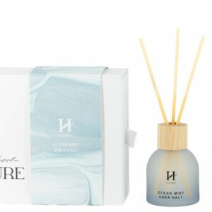 Elena - Gavesett med Duftlys 40g & Duftpinner 50ml, Ocean Mist & Sea Salt