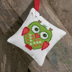 Broderisett - nålepute grønn ugle