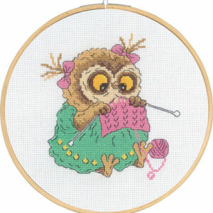 Broderisett - ugle strikker