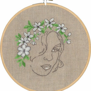 Broderisett - pike med blomster