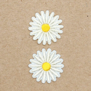 Strykemerke - gul marguerit 2stk