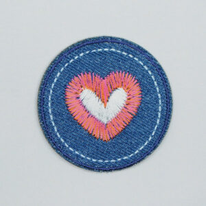 Strykemerke - hjerte denim