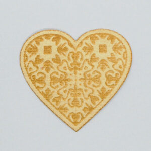 Strykemerke - beige hjerte
