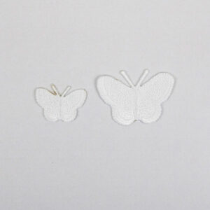 Strykemerke - sommerfugl hvit 2stk